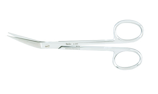 Wagner Plastic Surgery Scissors, Fine Pattern, 4 3/4" (12.0 Cm), Curved, Blunt/Blunt Points